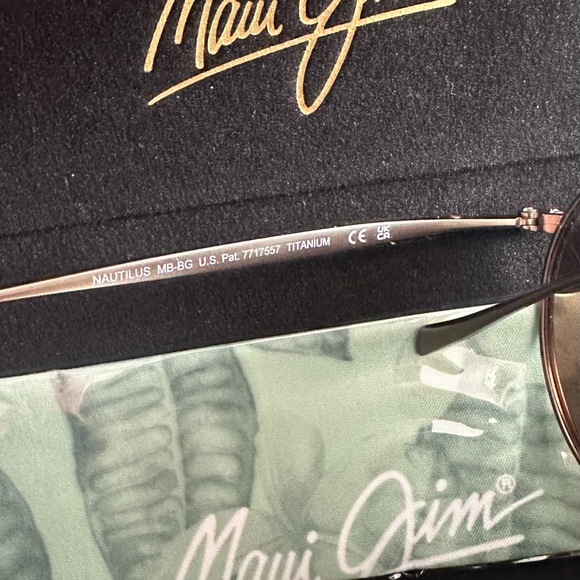 NWT Unisex Maui Jim Nautilus Bronze Titanium Sunglasses - Picture 8 of 11